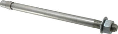 Red Head - 3/4" Diam, 3/4-10, 12" OAL, Grade 3, Wedge Expansion Concrete Anchor - Steel, Zinc Plated, 1-3/4" Thread Length, Tie Wire Head, 3/4" Drill - Benchmark Tooling