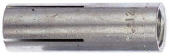 Red Head - 1" Diam, 1" Drill, 1-1/2" Min Embedment Drop-In Concrete Anchor - 303, 18-8 Stainless Steel, Slotted Drive, 1-1/4" Thread Length - Benchmark Tooling