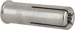 Red Head - 5/8" Diam, 5/8" Drill, Drop-In Concrete Anchor - Grade 3 Steel, Zinc-Plated Finish, Flat Head, Slotted Drive, 3/4" Thread Length - Benchmark Tooling