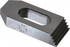 TE-CO - 1/2" Stud, Steel, Plain Strap Clamp - 11/16" Travel, 2-1/2" OAL x 1-1/8" Wide x 1/2" High, Black Oxide Finish, Tapered Nose - Benchmark Tooling