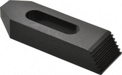 TE-CO - 1/2" Stud, Steel, Plain Strap Clamp - 1-5/16" Travel, 4" OAL x 1-1/4" Wide x 3/4" High, Black Oxide Finish, Tapered Nose - Benchmark Tooling