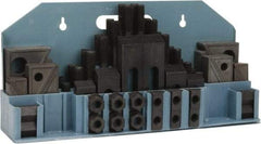 Value Collection - 52 Piece Fixturing Step Block & Clamp Set with 1" Step Block, 11/16" T-Slot, 5/8-11 Stud Thread - 1-1/8" Nut Width, 3, 4, 5, 6, 7 & 8" Stud Lengths - Benchmark Tooling