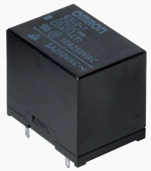 Omron - 5 Pins, Standard Electromechanical PCB General Purpose Relay - 8 Amp at 30 VDC, SPDT, 12 VDC, 22.5mm Wide x 19mm High x 16.5mm Deep - Benchmark Tooling