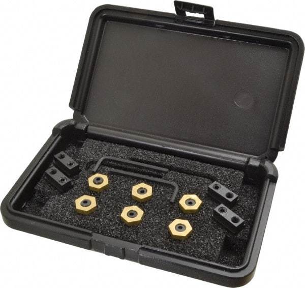 Mitee-Bite - 12 Piece Fixture Clamp T-Slot Kit with 1" Step Block, 3/8" T-Slot & 1/4-20 Stud Thread - 0.19" Nut Width - Benchmark Tooling