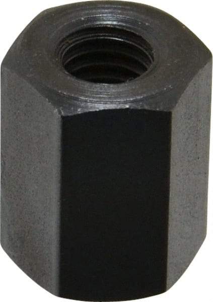 TE-CO - M8x1.25 Metric Coarse, 19mm OAL Steel Standard Coupling Nut - Black Oxide Coated, 14mm Width Across Flats - Benchmark Tooling