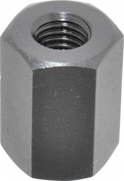 TE-CO - M12x1.75 Metric Coarse, 32mm OAL Steel Standard Coupling Nut - Black Oxide Coated, 22mm Width Across Flats - Benchmark Tooling