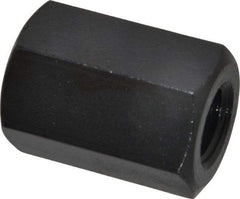 TE-CO - M16x2.00 Metric Coarse, 40mm OAL Steel Standard Coupling Nut - Black Oxide Coated, 27mm Width Across Flats - Benchmark Tooling