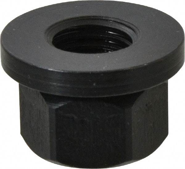 TE-CO - M16x2.00, 33mm Flange Diam, 21mm High, 24mm Across Flats, Flange Nut - Grade 12L14 Steel, Black Oxide Finish, 5" Flange Height, TCMAI - Benchmark Tooling