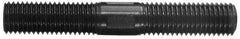 Gibraltar - 1-8 16" OAL Equal Double Threaded Stud - Alloy Steel, Black Oxide Finish, 2-1/2" Equal Thread Length - Benchmark Tooling