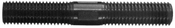 Gibraltar - 1-8 6-1/2" OAL Equal Double Threaded Stud - Alloy Steel, Black Oxide Finish, 2-1/2" Equal Thread Length - Benchmark Tooling