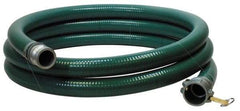 Alliance Hose & Rubber - -10 to 130°F, 6" Inside x 6.8" Outside Diam, PVC Liquid Suction & Discharge Hose - Green, 20' Long, 40 psi Working Pressure, 28 Vacuum Rating - Benchmark Tooling