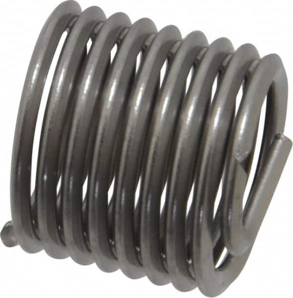 Heli-Coil - M11x1.50 Metric Coarse, 16.5mm OAL, Free Running Helical Insert - 7-7/8 Free Coils, Tanged, Stainless Steel, Bright Finish, 1-1/2D Insert Length - Benchmark Tooling