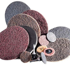 Norton - 8" Medium Grade Aluminum Oxide Deburring Disc - 1/2" Center Hole, Arbor Connection, 3,000 Max RPM - Benchmark Tooling