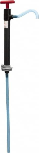 Made in USA - 9/16" Outlet, PVC Hand Operated Transfer Pump - 5 oz per Stroke, For Sanitary - Benchmark Tooling