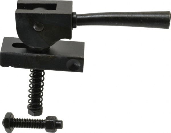 Value Collection - 3/8-16 Tap Size, Steel Strap Clamp Assembly - Center Cam, 5/8" Strap Thickness, 3/4" Travel, 3" Strap Len, 1-1/4" Strap Width - Benchmark Tooling