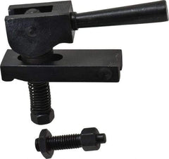 Value Collection - 1/2-13 Tap Size, Steel Strap Clamp Assembly - Center Cam, 5/8" Strap Thickness, 1" Travel, 4" Strap Len, 1-1/4" Strap Width - Benchmark Tooling