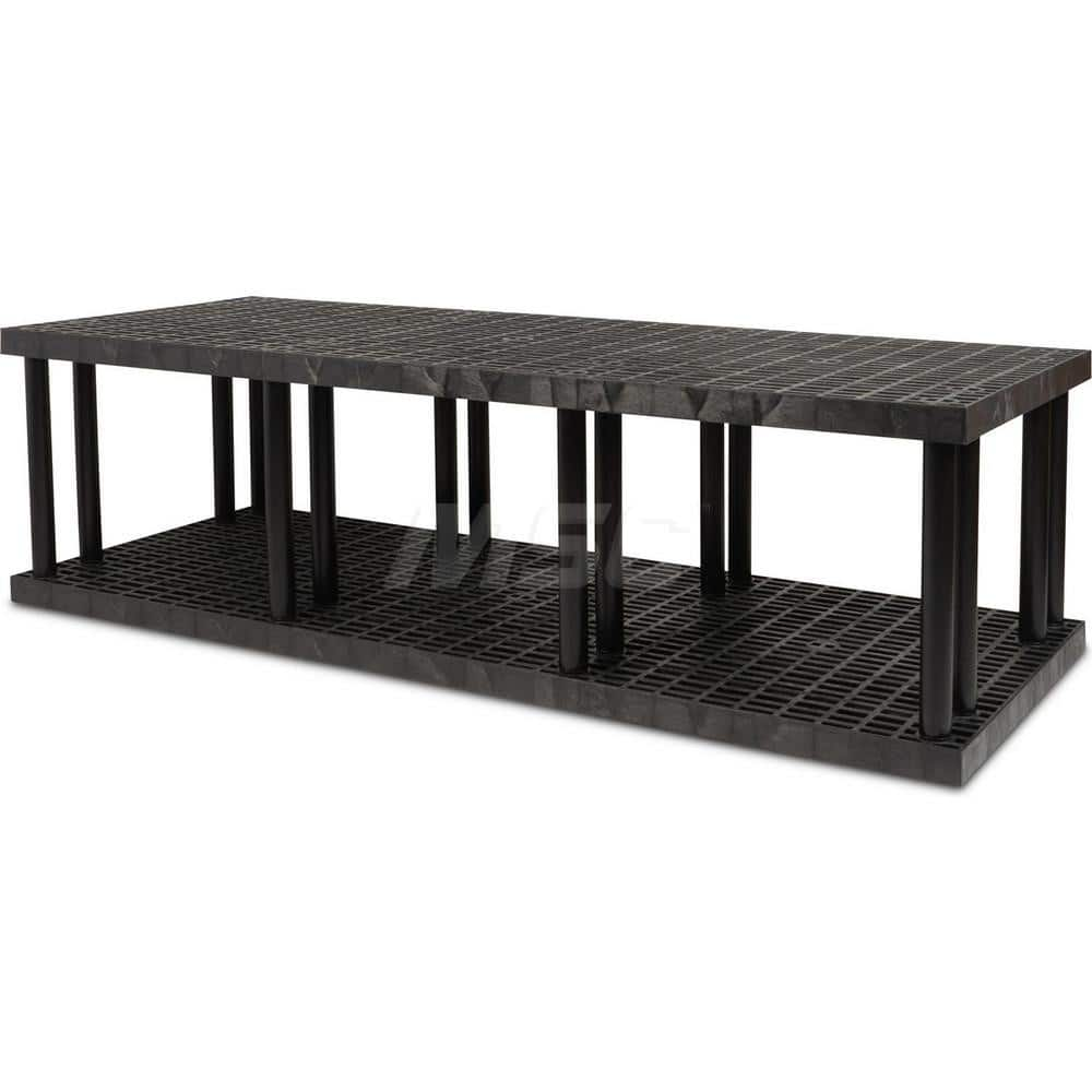 Plastic Shelving; Type: Fixed Shelving; Shelf Capacity (Lb.): 1005; Width (Inch): 36; Height (Inch): 24.000000; Depth: 96; Number of Shelves: 1; Color: Black