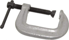 Gibraltar - Light-Duty 1-1/2" Max Opening, 1-1/2" Throat Depth, Cast Iron Standard C-Clamp - 400 Lb Capacity, 0" Min Opening, Standard Throat Depth, Malleable Cast Iron Screw - Benchmark Tooling