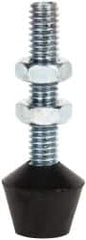 De-Sta-Co - 5/16-18 Carbon Steel Cap Tip Clamp Spindle Assembly - 39.12mm Thread Length, 57.15mm OAL, Flat Tip Cap, 0.83" Tip Surface Diam, Use with Toggle Clamps - Benchmark Tooling