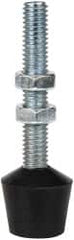 De-Sta-Co - 3/8-16 Carbon Steel Cap Tip Clamp Spindle Assembly - 58.67mm Thread Length, 82.55mm OAL, Flat Tip Cap, 1.02" Tip Surface Diam, Use with Toggle Clamps - Benchmark Tooling