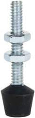 De-Sta-Co - 1/4-20 Carbon Steel Cap Tip Clamp Spindle Assembly - 40.13mm Thread Length, 54.1mm OAL, Flat Tip Cap, 0.63" Tip Surface Diam, Use with Toggle Clamps - Benchmark Tooling