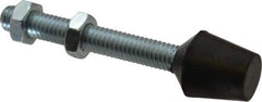 De-Sta-Co - 3/8-16 Carbon Steel Cap Tip Clamp Spindle Assembly - 63.5mm Thread Length, 88.9mm OAL, Flat Tip Cap, 0.88" Tip Surface Diam, Use with Toggle Clamps - Benchmark Tooling