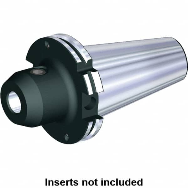 Kennametal - DV40 Taper Shank 32mm Hole End Mill Holder/Adapter - 72mm Nose Diam, 100mm Projection, M16 Drawbar, Through-Spindle & DIN Flange Coolant - Exact Industrial Supply