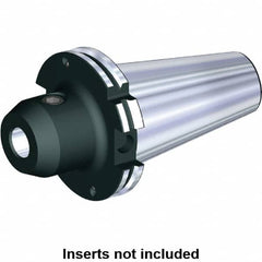 Kennametal - DV40 Taper Shank 32mm Hole End Mill Holder/Adapter - 72mm Nose Diam, 100mm Projection, M16 Drawbar, Through-Spindle & DIN Flange Coolant - Exact Industrial Supply