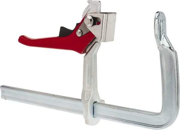 Bessey - 5-1/2" Deep Throat, 12" Max Capacity, Standard Sliding Arm Clamp - 1,200 Lb Clamping Pressure - Benchmark Tooling