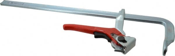 Bessey - 4-3/4" Deep Throat, 20" Max Capacity, Standard Sliding Arm Clamp - 1,200 Lb Clamping Pressure - Benchmark Tooling