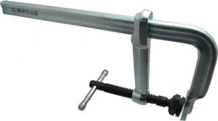 Bessey - 5-1/2" Deep Throat, 12" Max Capacity, Standard Sliding Arm Clamp - 2,660 Lb Clamping Pressure, 0.775" Spindle Diam - Benchmark Tooling