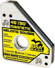 Mag-Mate - 3-3/4" Wide x 3/4" Deep x 4-3/8" High, Rare Earth Magnetic Welding & Fabrication Square - 75 Lb Average Pull Force - Benchmark Tooling