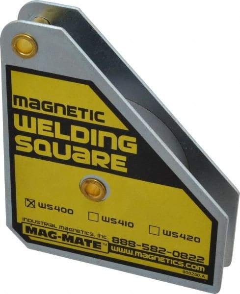 Mag-Mate - 3-3/4" Wide x 3/4" Deep x 4-3/8" High, Rare Earth Magnetic Welding & Fabrication Square - 75 Lb Average Pull Force - Benchmark Tooling