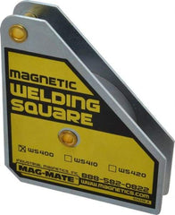 Mag-Mate - 3-3/4" Wide x 3/4" Deep x 4-3/8" High, Rare Earth Magnetic Welding & Fabrication Square - 75 Lb Average Pull Force - Benchmark Tooling