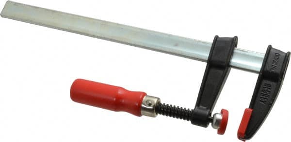 Bessey - 12" Capacity, 2-1/2" Throat Depth Steel Bar Clamp - 600 Lb Clamping Pressure - Benchmark Tooling