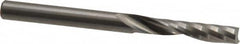 Onsrud - 1/4" Cutting Diam x 1-1/4" Length of Cut, 1 Flute, Upcut Spiral Router Bit - Uncoated, Right Hand Cut, Solid Carbide, 3" OAL x 1/4" Shank Diam, Single Edge, 21° Helix Angle - Benchmark Tooling