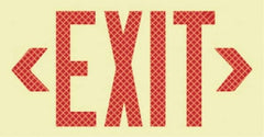 NMC - Exit, Plastic Exit Sign - 13" Wide x 7-1/2" High, Reflective - Benchmark Tooling