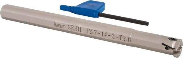 Iscar - GEHI, Internal, Left Hand, 0.102" Max Depth of Cut, 0.095 to 1/8" Groove Width, Indexable Grooving Tool Holder - GEMI.., GEPI.. Insert Compatibility, 1/2" Shank Width, 6" OAL, Through Coolant - Benchmark Tooling