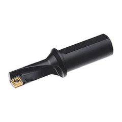 Allied Machine and Engineering - 1.42" Max Drill Depth, 2.25xD, 18mm Diam, Indexable Insert Drill - 1 Insert, 3/4" Shank Diam, Straight Shank - Benchmark Tooling