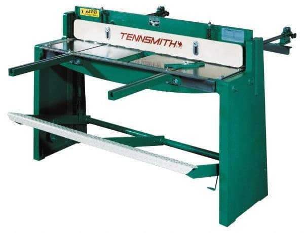 Tennsmith - 52-1/4 Inch Long Blade, Manual Power Floor Shear - 61 Inch Wide x 36 Inch Deep x 42 Inch High, 0.0394 Inch Stainless Steel Capacity, 0.0630 Inch Mild Steel Capacity, 30 Inch Back Gauge Range - Benchmark Tooling