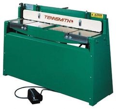 Tennsmith - 52-1/4 Inch Long Blade, Pneumatic Power Floor Shear - 61 Inch Wide x 36 Inch Deep x 42 Inch High, 0.0394 Inch Stainless Steel Capacity, 0.0630 Inch Mild Steel Capacity, 30 Inch Back Gauge Range - Benchmark Tooling