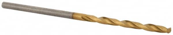 Guhring - 1/16" 118° High Speed Steel Jobber Drill - TiN Finish, Right Hand Cut, Spiral Flute, Straight Shank, 43mm OAL, Standard Point - Benchmark Tooling
