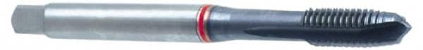 Guhring - #5-44 UNF, 3 Flute, TiN Finish, Powdered Metal Spiral Point Tap - Plug Chamfer, Right Hand Thread, 2.205" OAL, 5/8" Thread Length, 0.141" Shank Diam, 2B Class of Fit, Series 3994 - Exact Industrial Supply