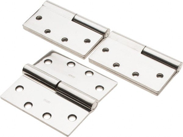 Stanley - 4-1/2" Long x 4-1/2" Wide 304 Stainless Steel Full Mortise Commercial Hinge - Benchmark Tooling