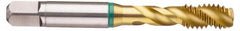 Guhring - 1-1/2 - 12 UNF 6 Flute 2B Bottoming Spiral Flute Tap - Cobalt, TiN Finish, 6.378" OAL, Right Hand Flute, Right Hand Thread, Series 3978 - Benchmark Tooling
