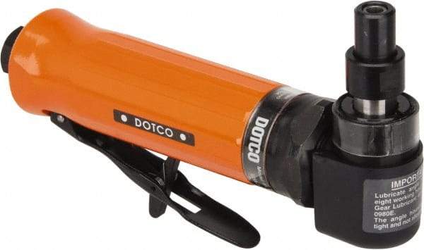 Dotco - 1/4" Collet, Angle Handle, Air Angle Die Grinder - 20,000 RPM, Rear Exhaust, 23 CFM, 0.4 hp, 90 psi, 1/4" Inlet - Benchmark Tooling