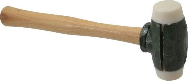 Garland - 2 Lb Head 1-1/2" Face Nylon Split Head Hammer - 12-1/2" OAL, Wood Handle - Benchmark Tooling