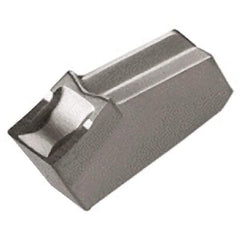 Iscar - GFN3 Grade IC50M, 3.03mm Cutting Width, Carbide Cutoff Insert - Neutral Lead Angle, 0.0079" Corner Radius, Uncoated, Single End - Benchmark Tooling