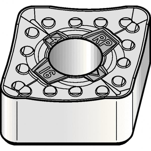 Kennametal - CNMM543 RP Grade KCP25 Carbide Turning Insert - TiCN/Al2O3 Finish, 80° Diamond, 5/8" Inscr Circle, 1/4" Thick, 3/64" Corner Radius - Benchmark Tooling