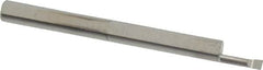 Accupro - 0.06" Min Bore Diam, 0.2" Max Bore Depth, 1/8 Shank Diam, Corner Radius Boring Bar - 0.003 to 0.005" Corner Radius, Right Hand Cut, Solid Carbide, Bright Finish - Exact Industrial Supply